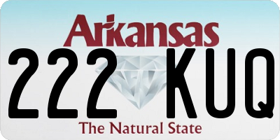 AR license plate 222KUQ