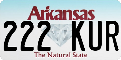 AR license plate 222KUR