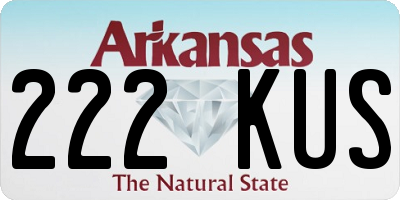 AR license plate 222KUS