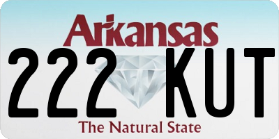 AR license plate 222KUT