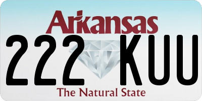 AR license plate 222KUU