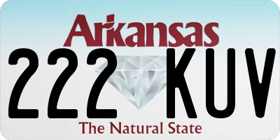 AR license plate 222KUV