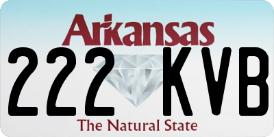 AR license plate 222KVB