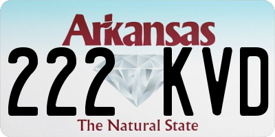 AR license plate 222KVD
