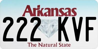 AR license plate 222KVF