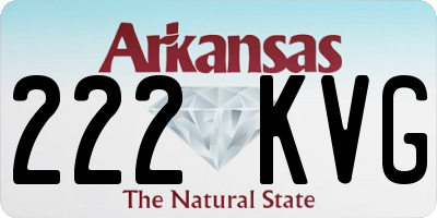 AR license plate 222KVG