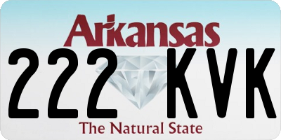 AR license plate 222KVK