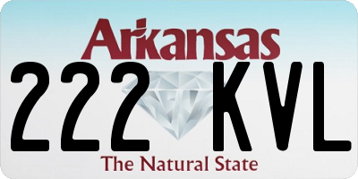 AR license plate 222KVL