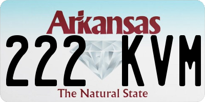 AR license plate 222KVM