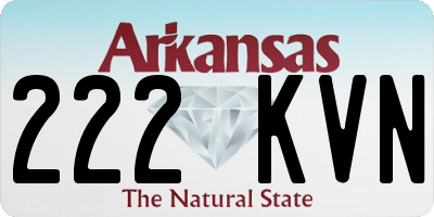 AR license plate 222KVN
