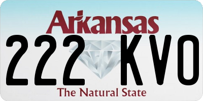 AR license plate 222KVO