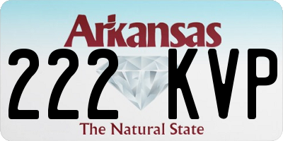 AR license plate 222KVP