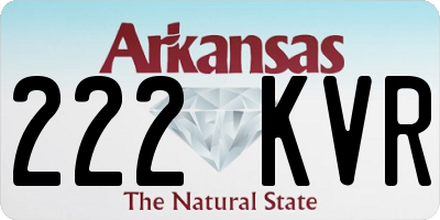 AR license plate 222KVR