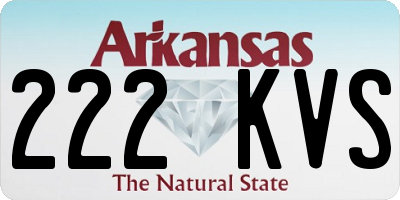 AR license plate 222KVS