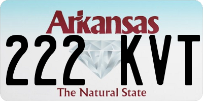 AR license plate 222KVT