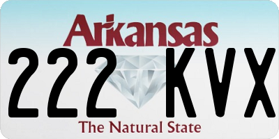 AR license plate 222KVX
