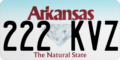 AR license plate 222KVZ