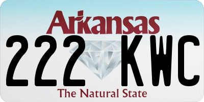 AR license plate 222KWC