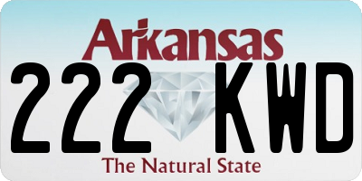 AR license plate 222KWD