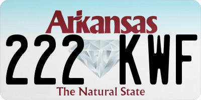 AR license plate 222KWF