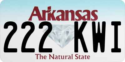 AR license plate 222KWI