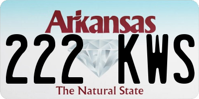 AR license plate 222KWS