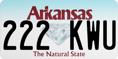AR license plate 222KWU