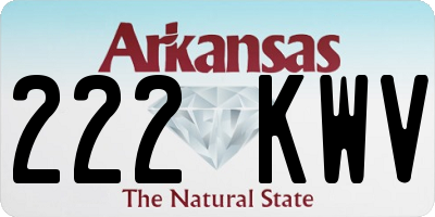 AR license plate 222KWV