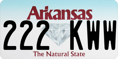 AR license plate 222KWW