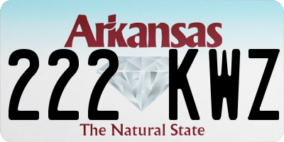AR license plate 222KWZ
