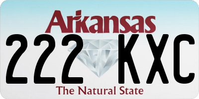 AR license plate 222KXC