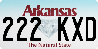 AR license plate 222KXD