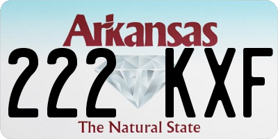 AR license plate 222KXF