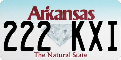 AR license plate 222KXI