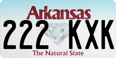 AR license plate 222KXK