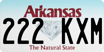AR license plate 222KXM