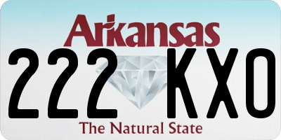 AR license plate 222KXO