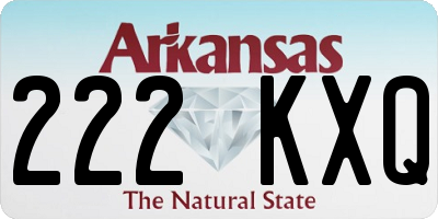 AR license plate 222KXQ