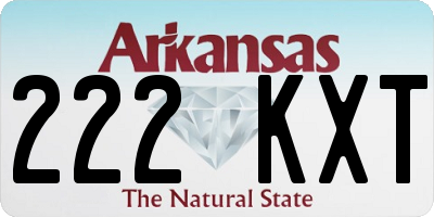 AR license plate 222KXT