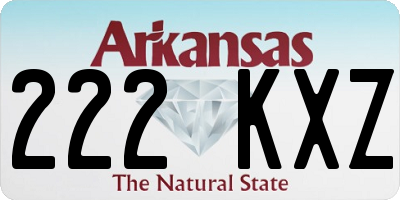 AR license plate 222KXZ