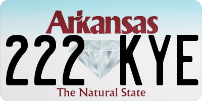 AR license plate 222KYE