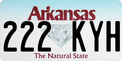AR license plate 222KYH