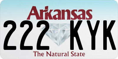 AR license plate 222KYK