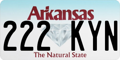 AR license plate 222KYN