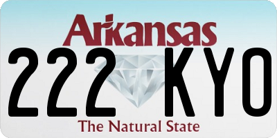 AR license plate 222KYO