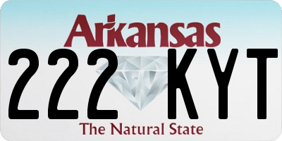 AR license plate 222KYT