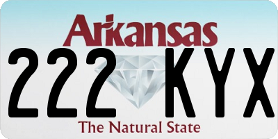 AR license plate 222KYX