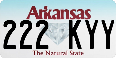 AR license plate 222KYY