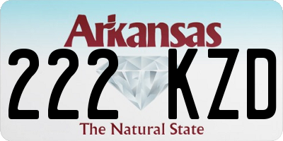 AR license plate 222KZD