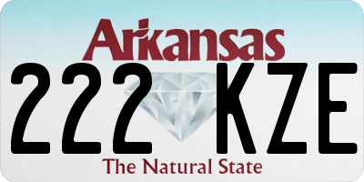 AR license plate 222KZE